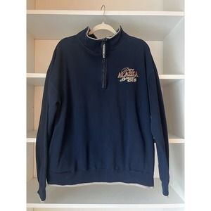 Vintage Pure‎ Alaska Embroidered Eagle quarter zip Pullover made in USA Large